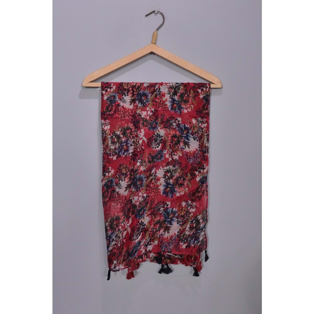 Desenli Kadın Pamuk Şal PK0256