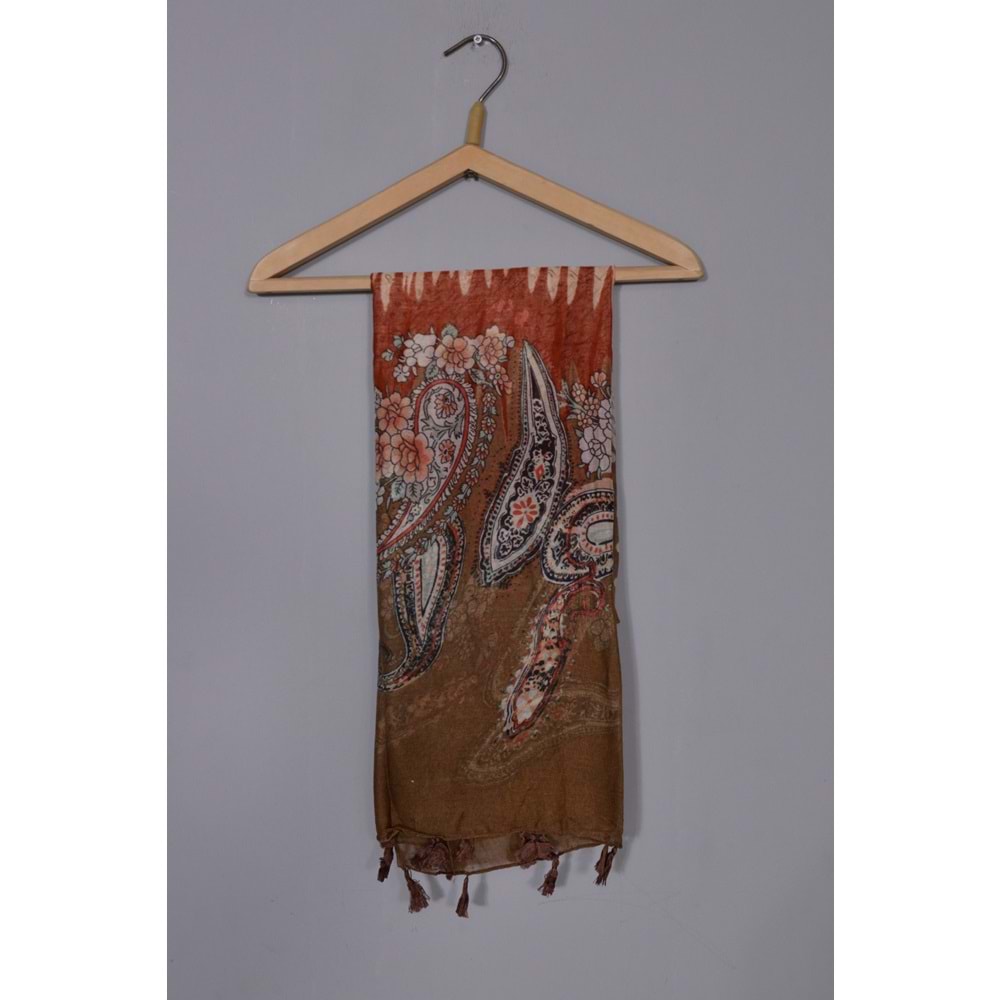 Desenli Kadın Pamuk Şal PK0256