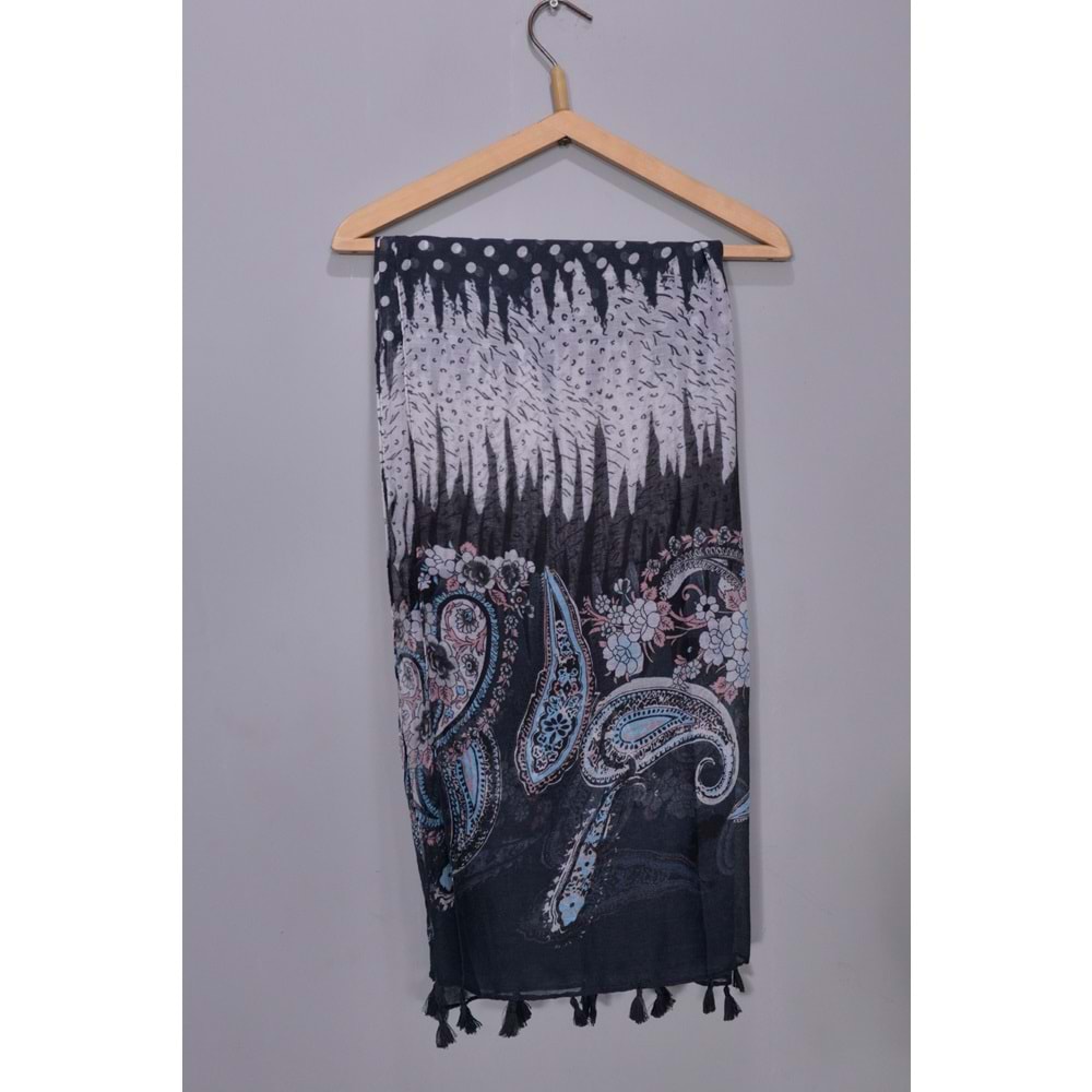 Desenli Kadın Pamuk Şal PK0256