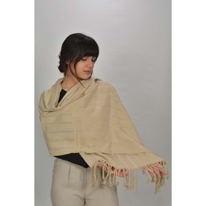 El Dokuması Kadın Ham İpek Şal