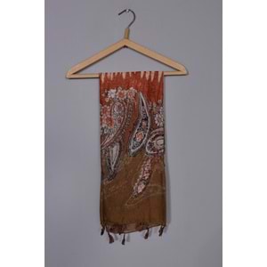 Desenli Kadın Pamuk Şal PK0256